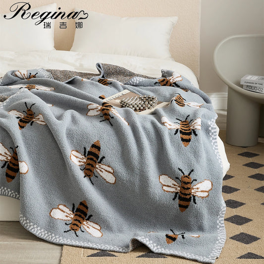Couverture Design à Motif Abeille
