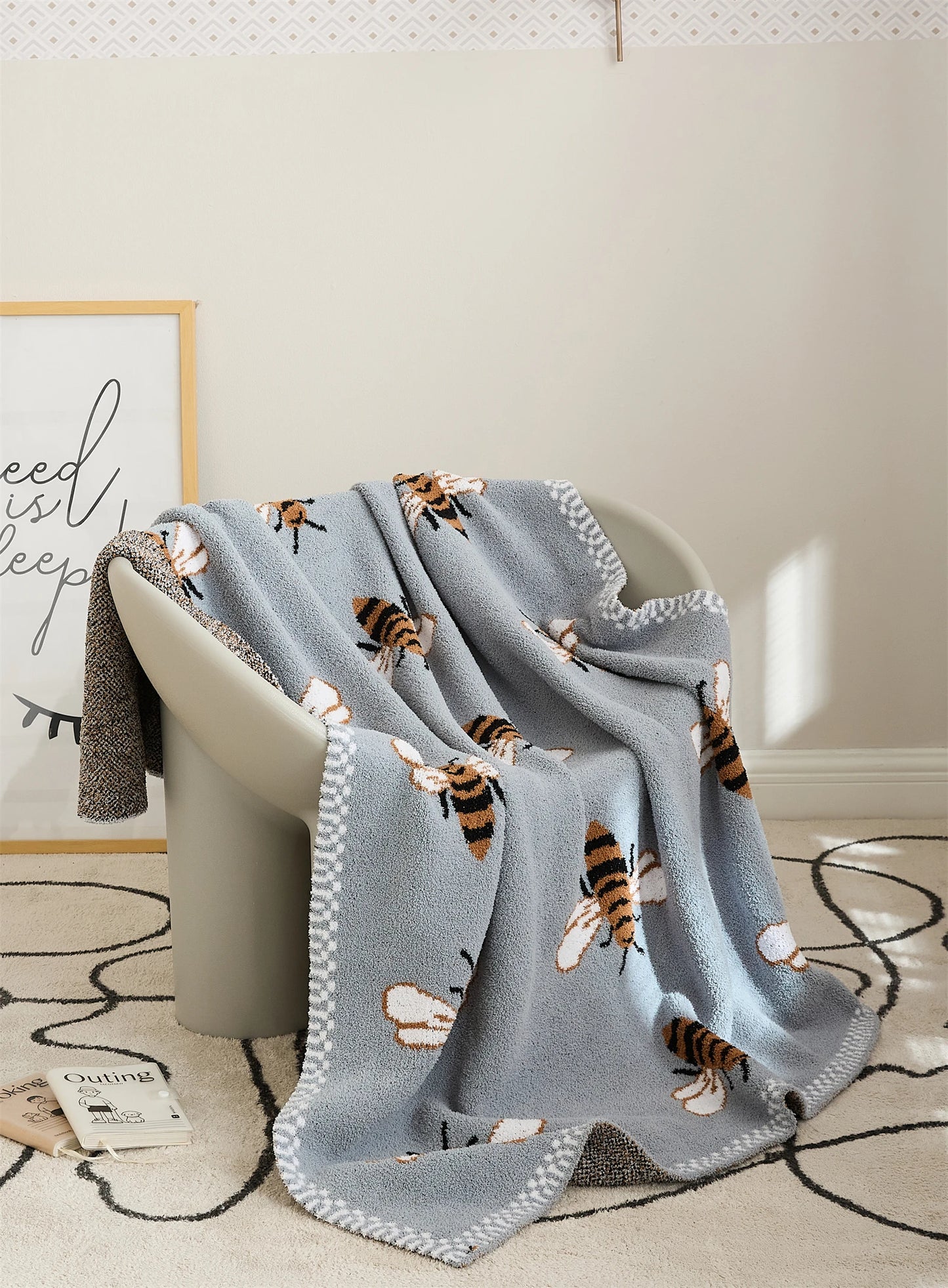 Couverture Design à Motif Abeille