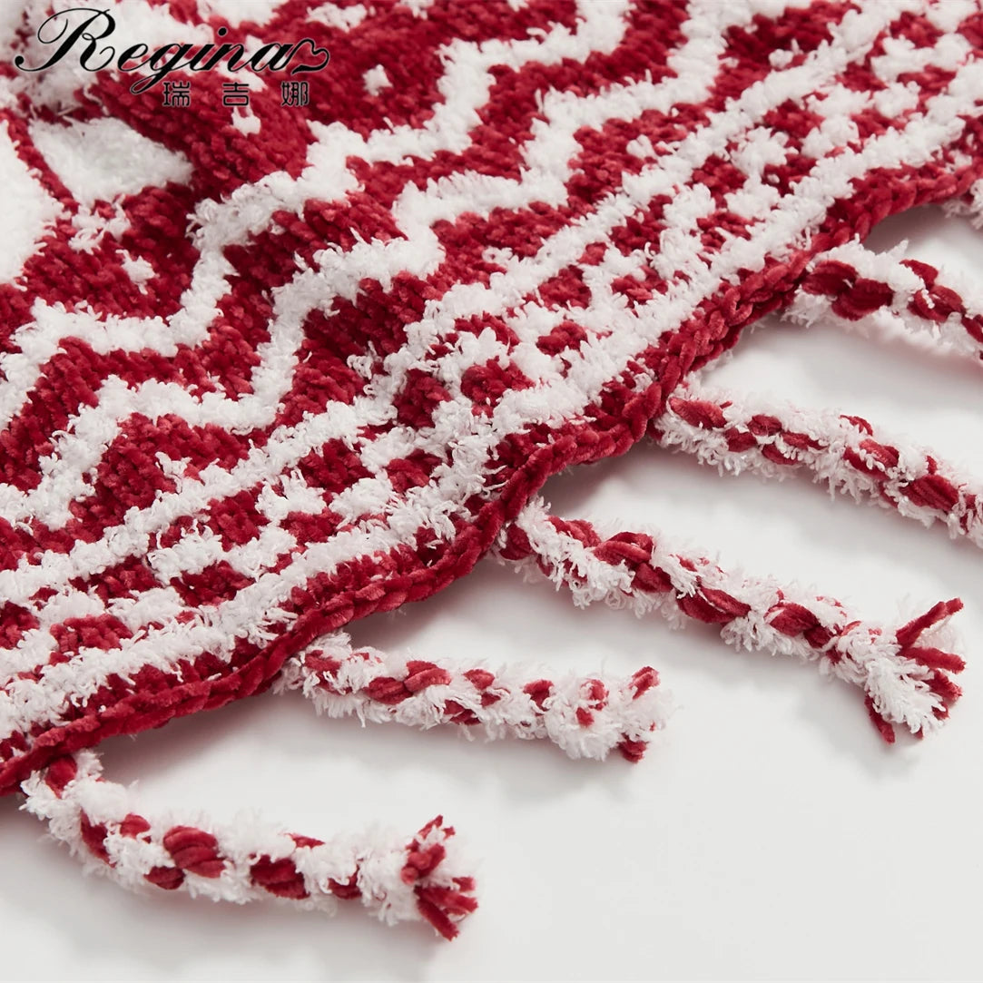 Couverture Noël en Tricot