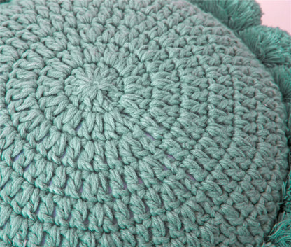 Coussin Crochet à Pompon