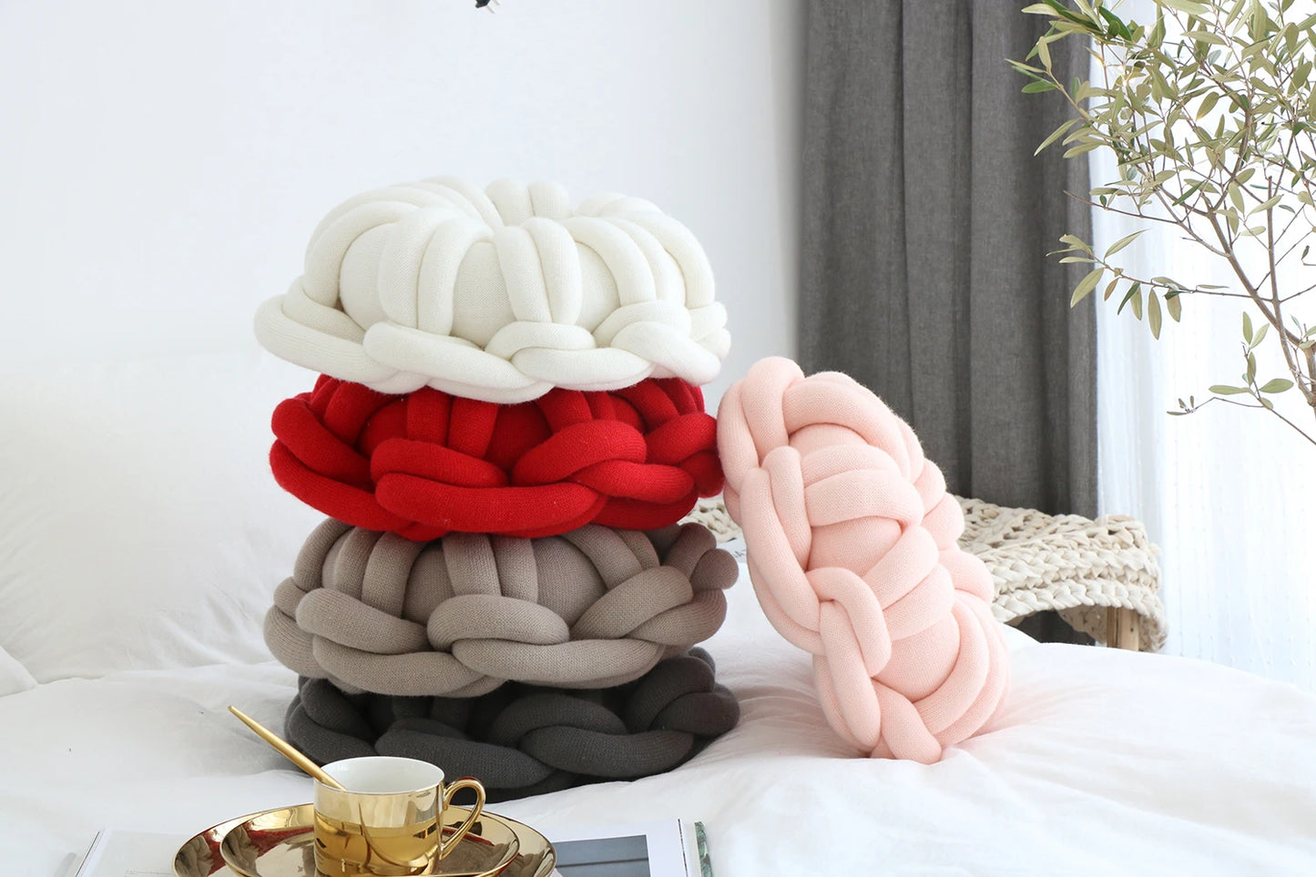Coussin Rond Fil Épais