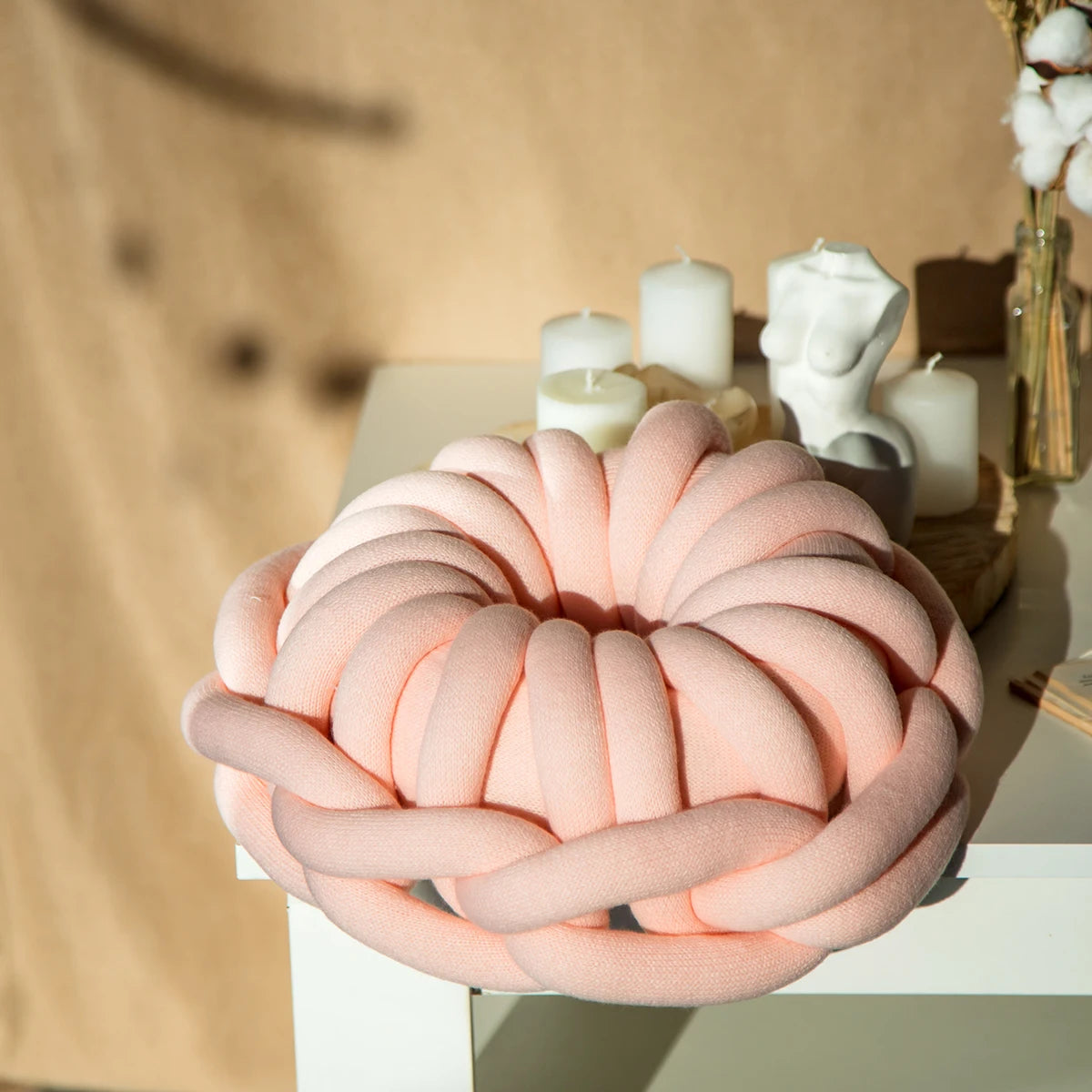 Coussin Rond Fil Épais