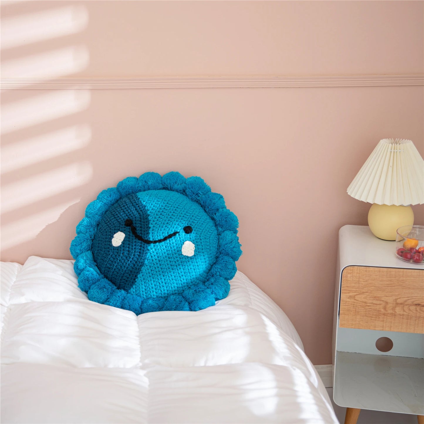 Coussin Crochet à Pompon