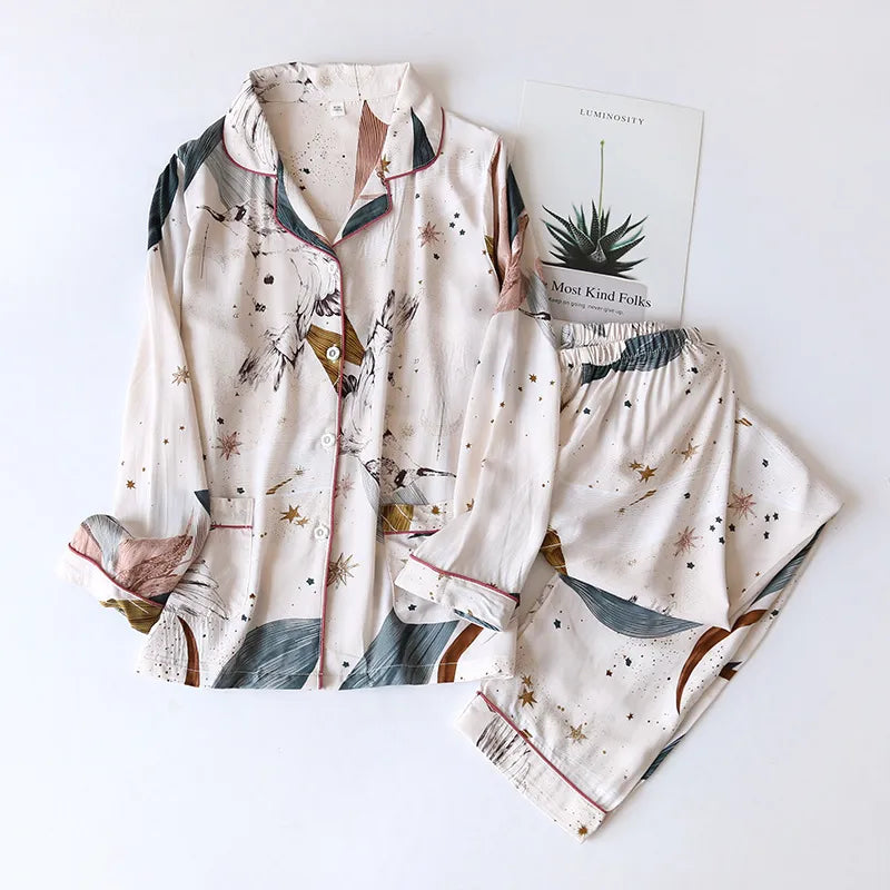 Pyjama en Viscose Ciel Étoilé