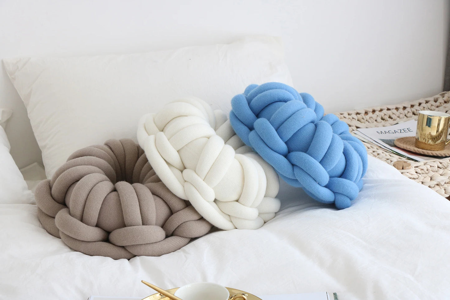 Coussin Rond Fil Épais