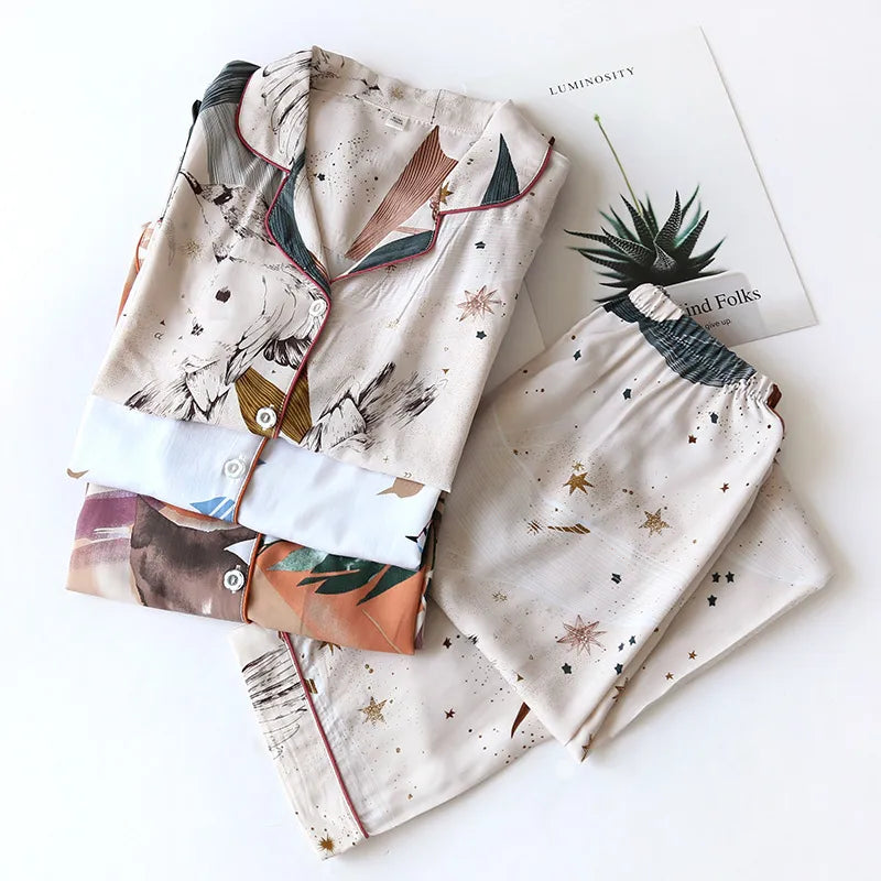 Pyjama en Viscose Ciel Étoilé