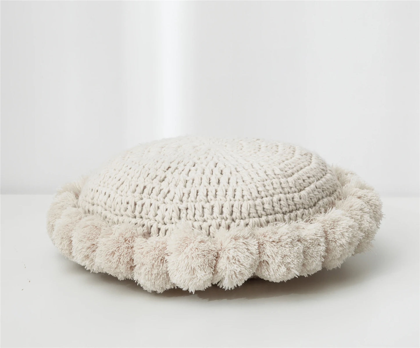 Coussin Crochet à Pompon