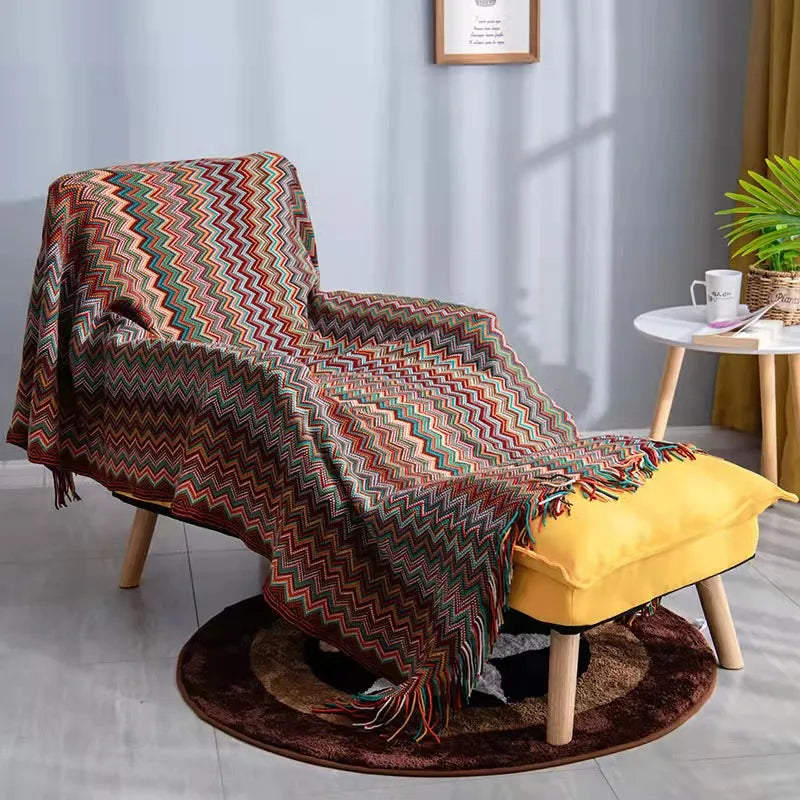 Couverture à Motif Aztèque