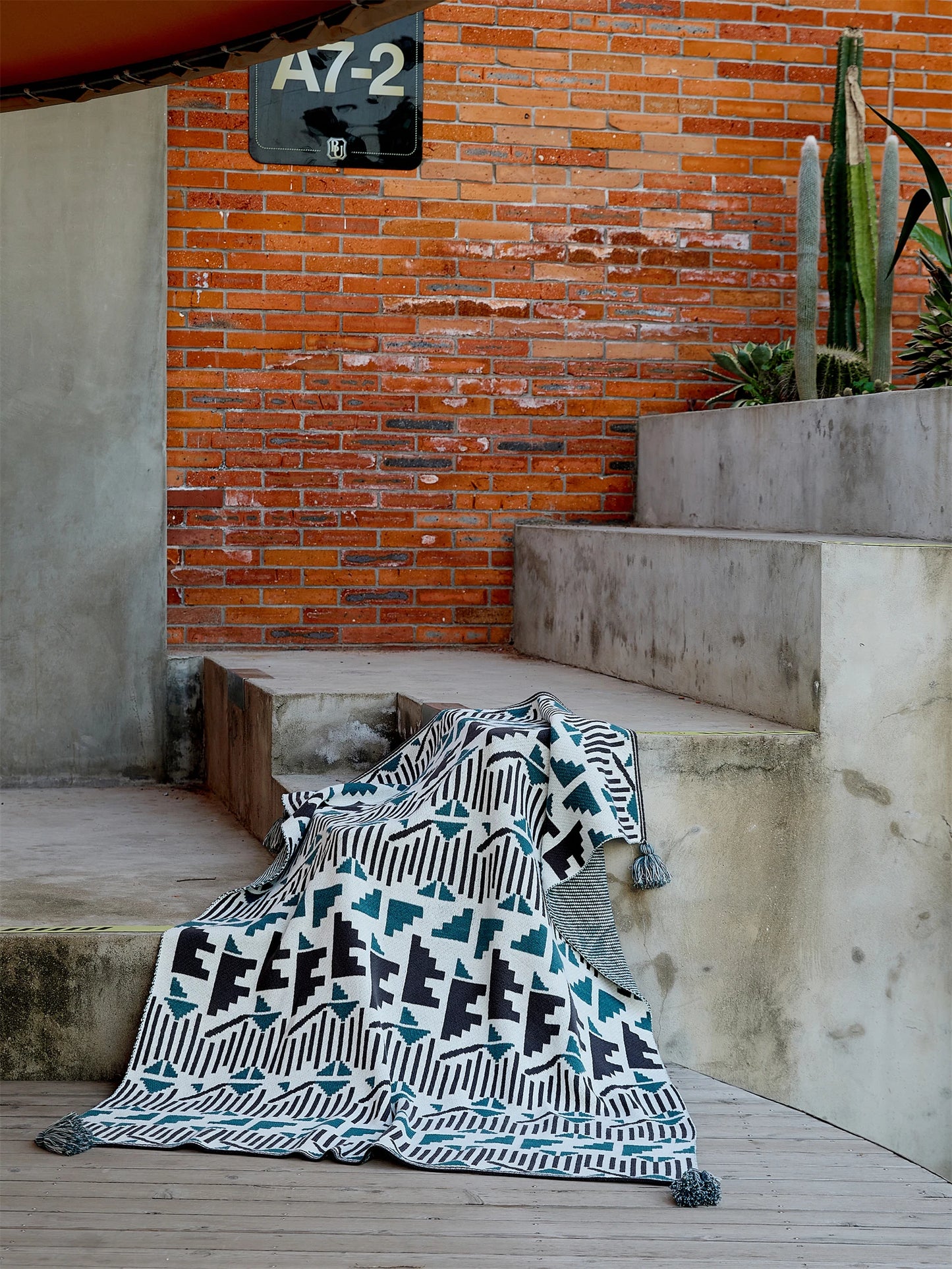 Couverture Géométrique Boho