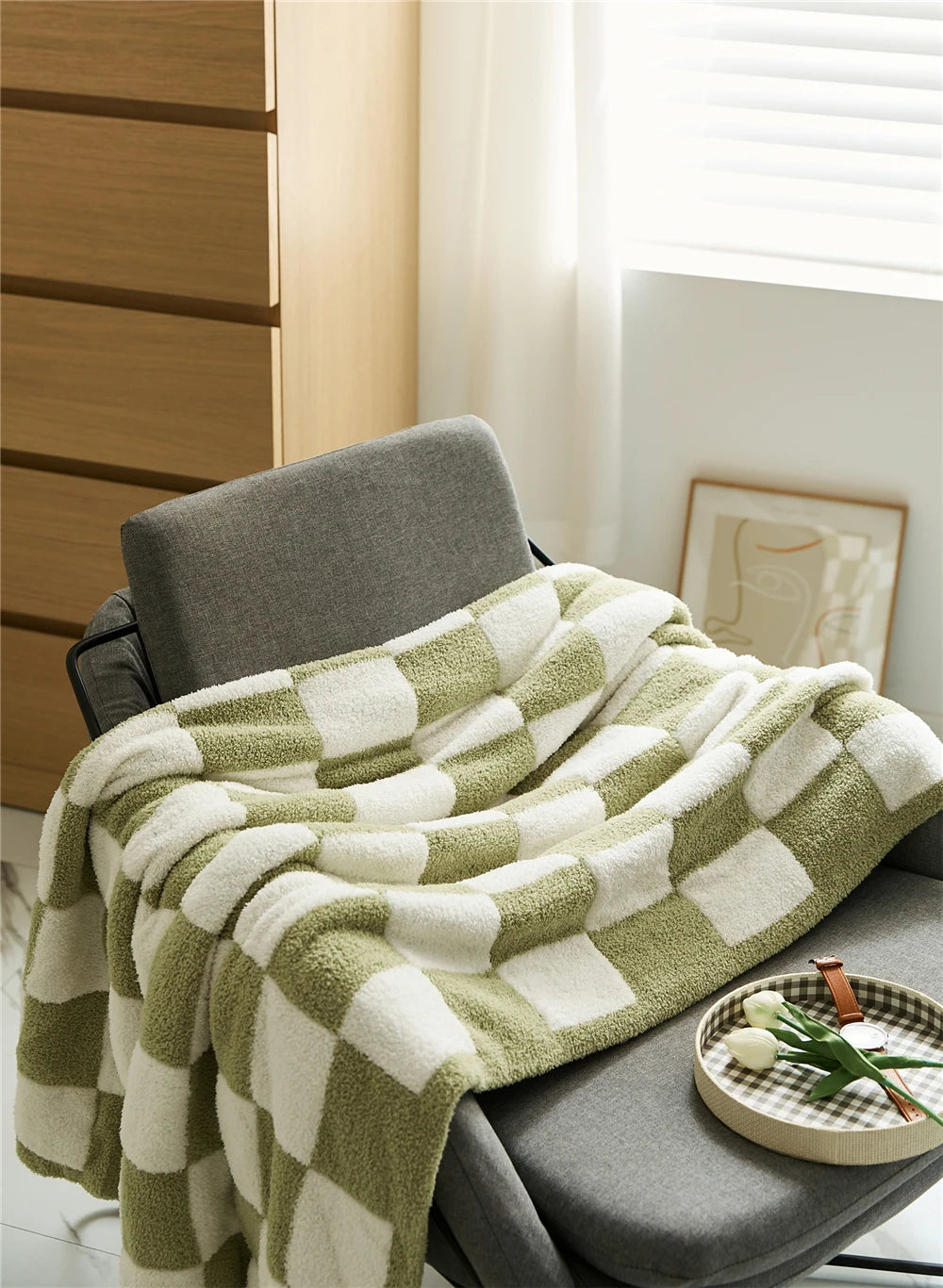 Couverture à Carreaux en Damier