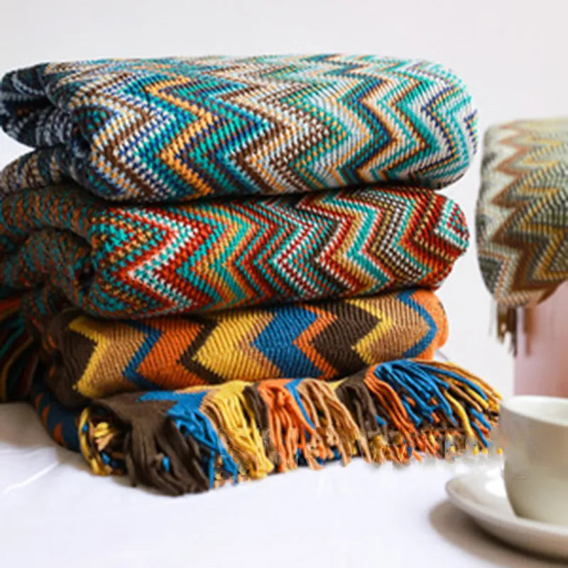 Couverture à Motif Aztèque