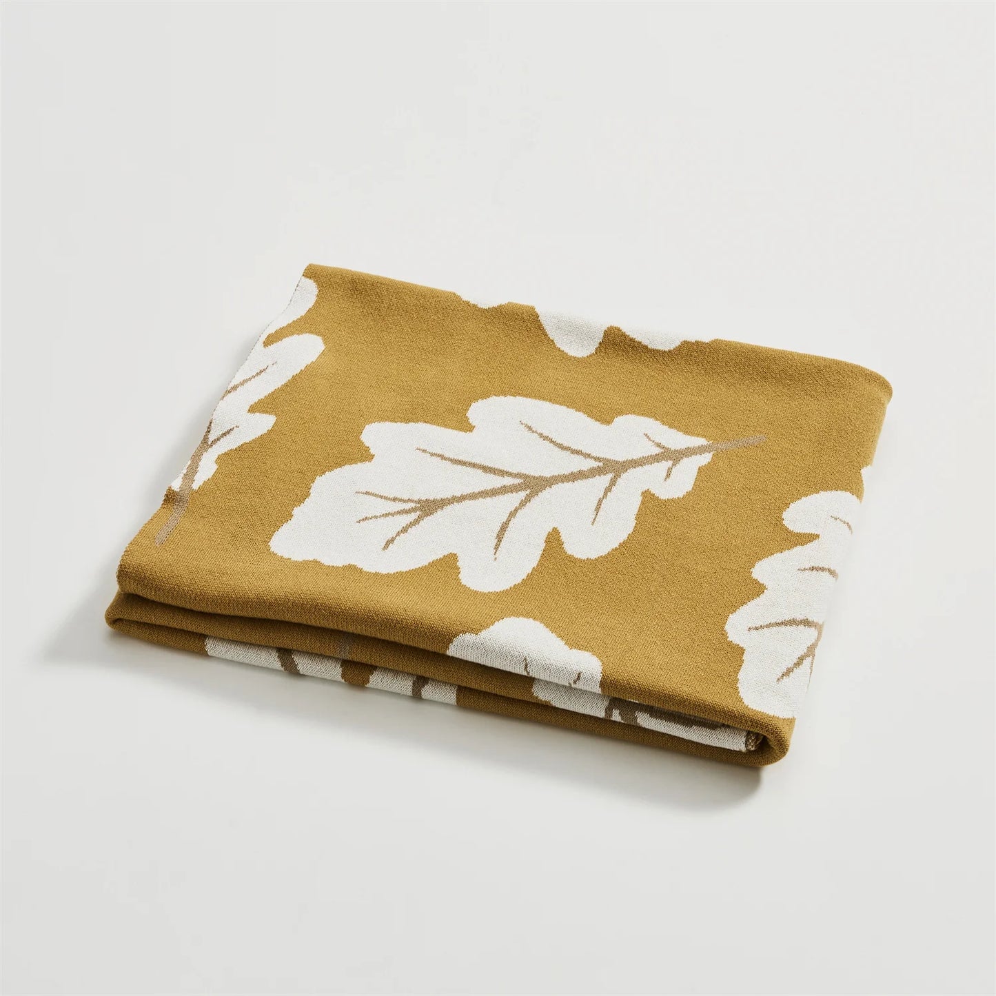 Couverture Tricot Motif Feuilles