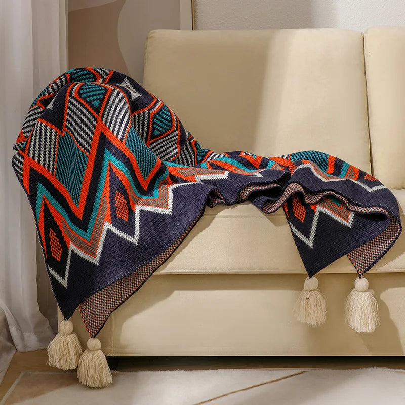 Couverture à Motif Aztèque