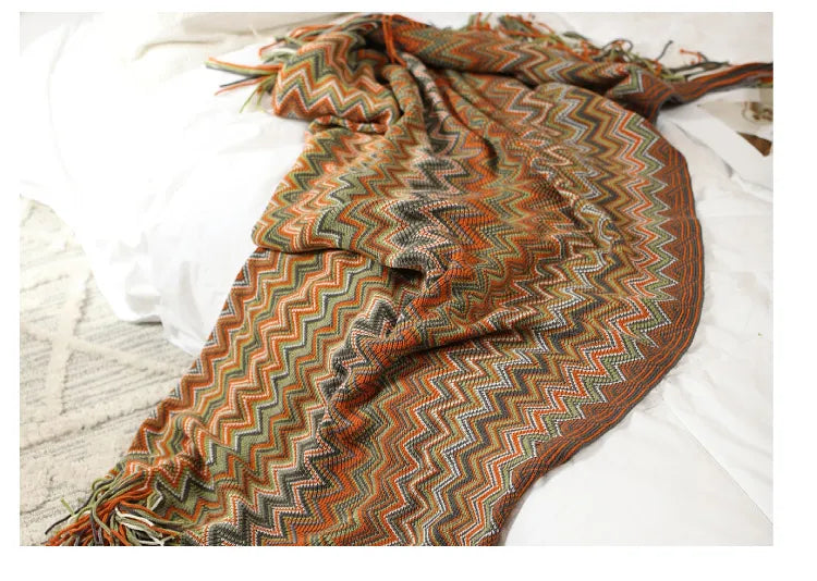 Couverture à Motif Aztèque