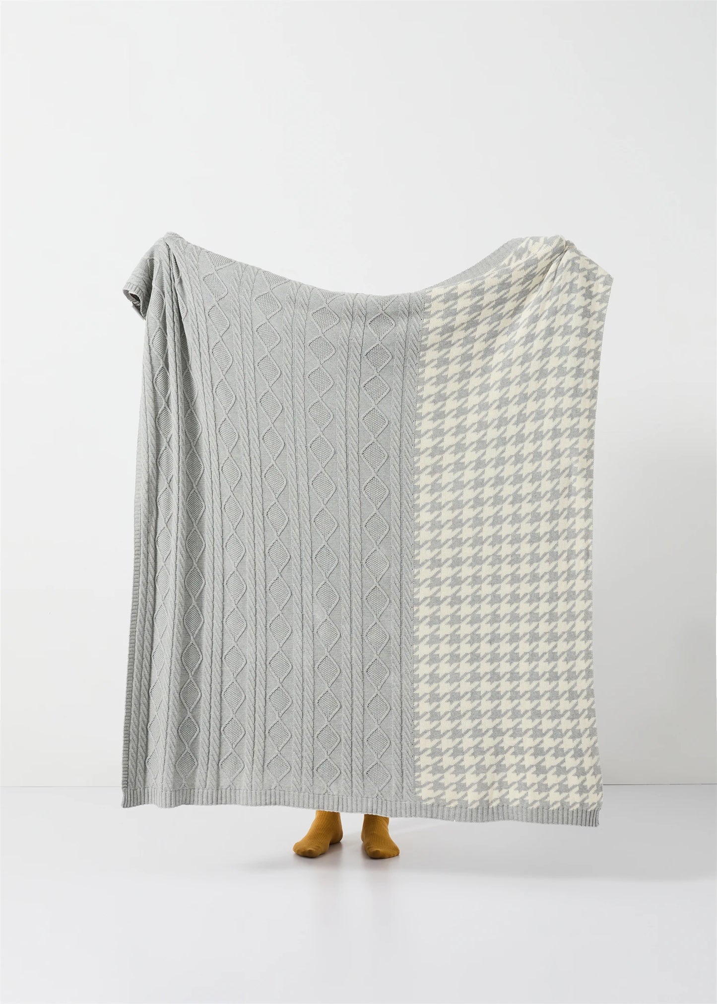 Couverture à Motif Pied de Poule