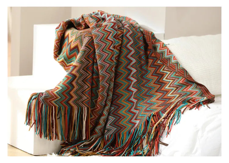 Couverture à Motif Aztèque