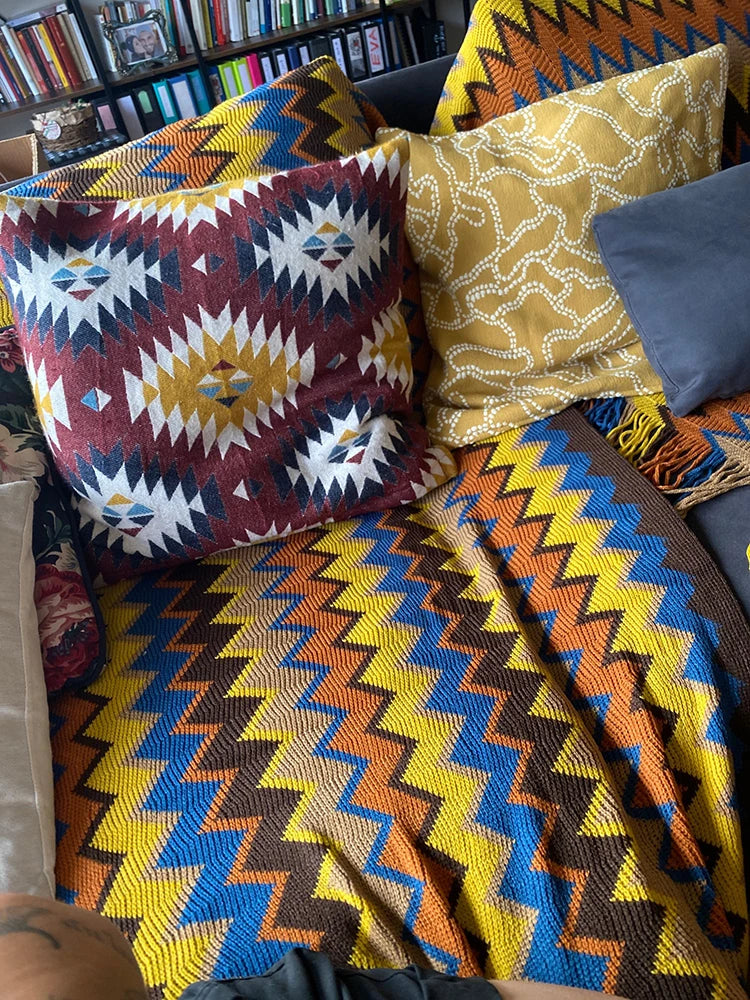 Couverture à Motif Aztèque