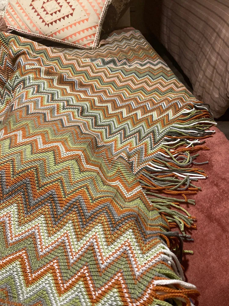 Couverture à Motif Aztèque