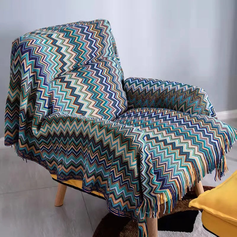 Couverture à Motif Aztèque