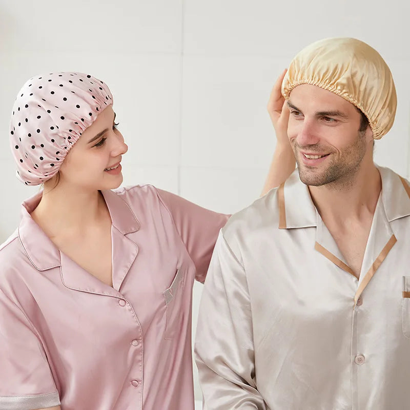 Bonnet de nuit en soie mixte