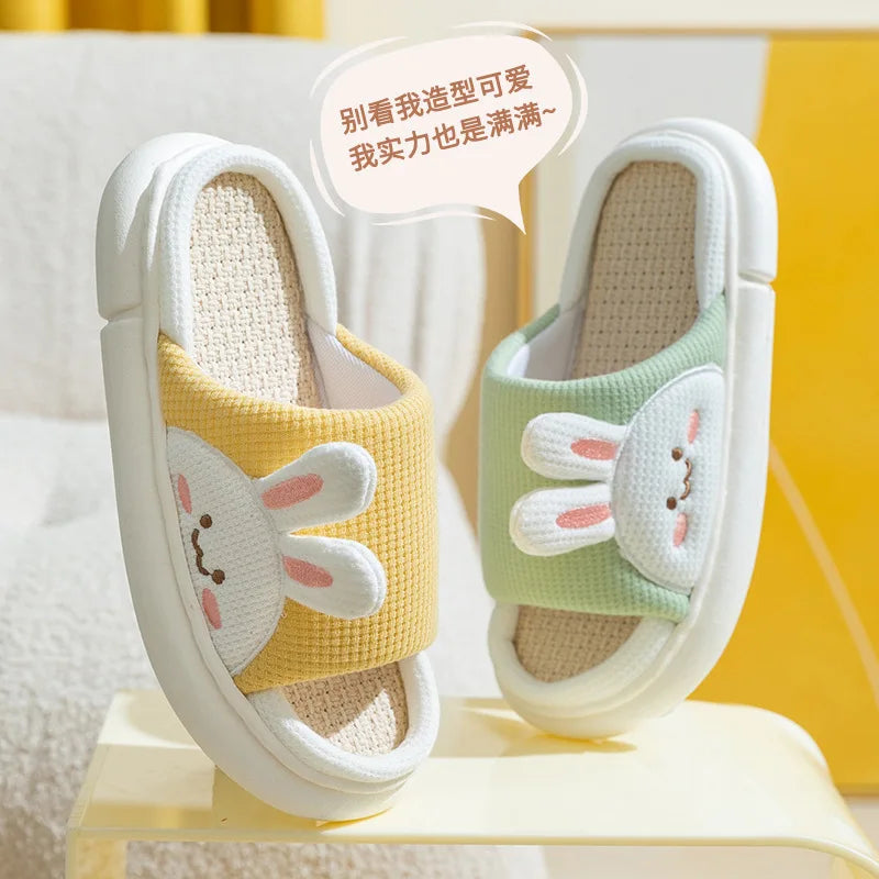 Pantoufle Lapin en Lin