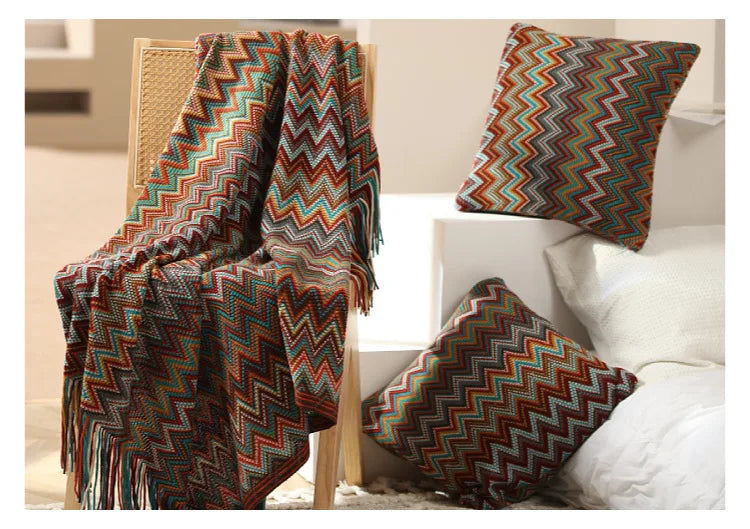 Couverture à Motif Aztèque