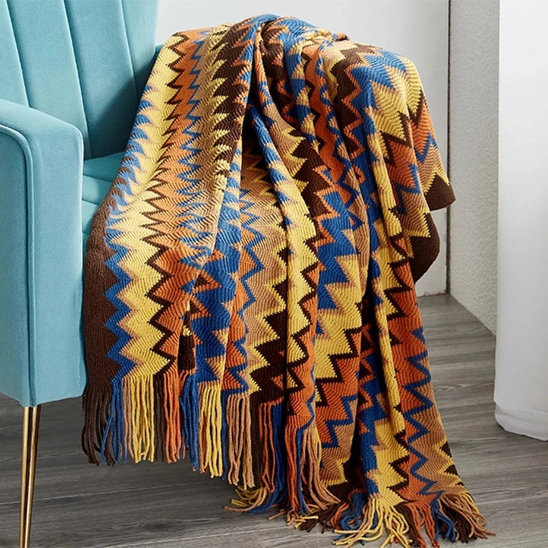 Couverture à Motif Aztèque