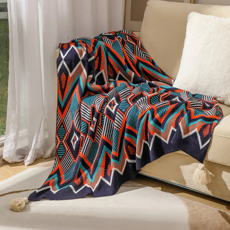 Couverture à Motif Aztèque