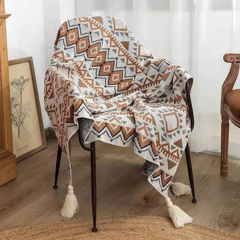 Couverture à Motif Aztèque