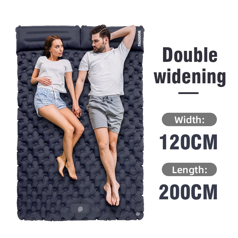 Matelas Gonflable Double avec Oreiller intégré