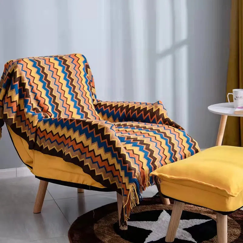 Couverture à Motif Aztèque