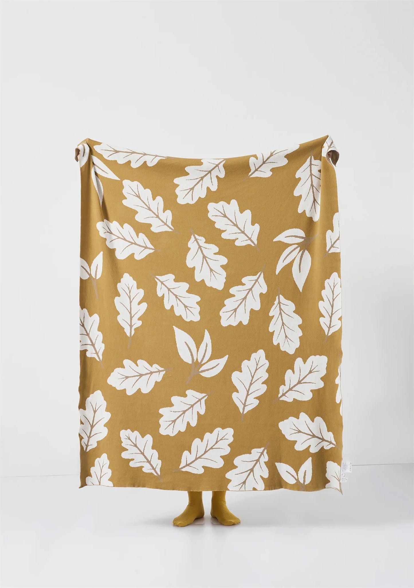 Couverture Tricot Motif Feuilles